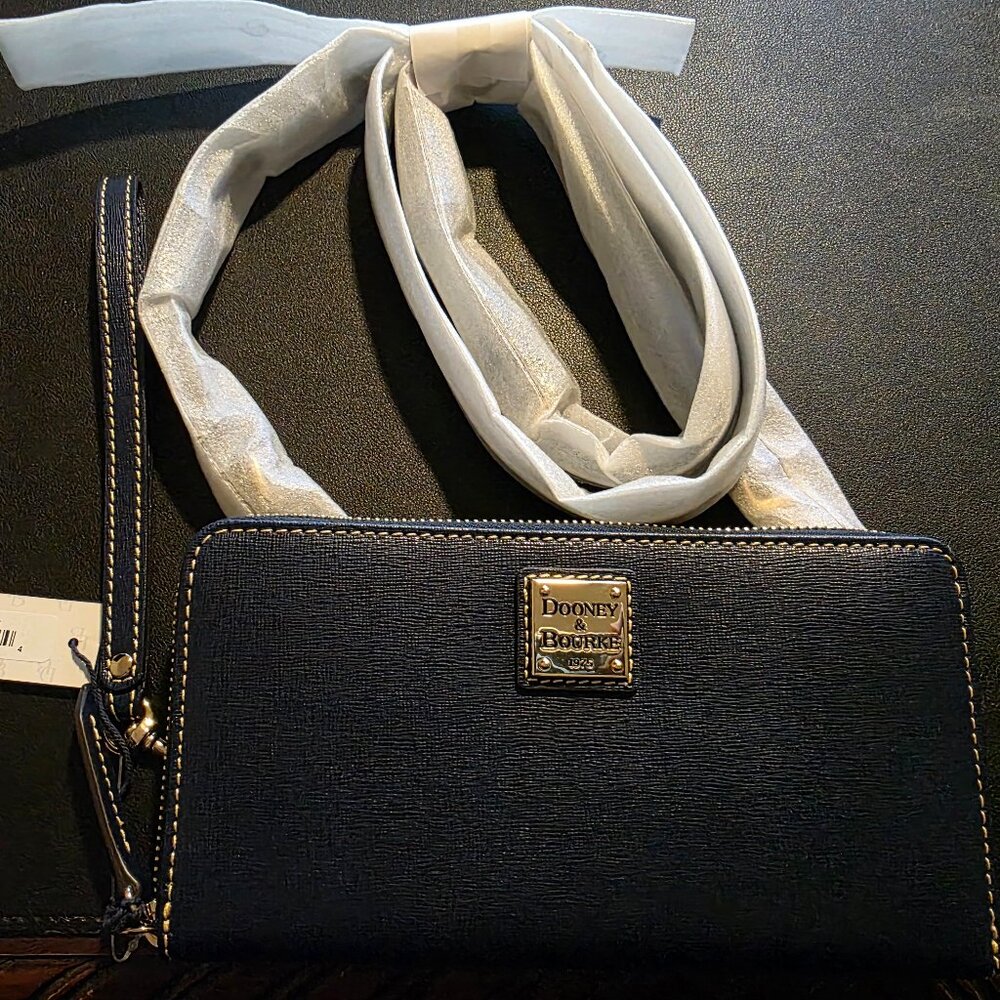 Saffiano Large Zip Around Wristlet Crossbody - Orig. $199